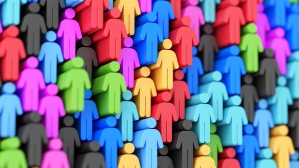 Illustration of job vacancies with colourful figures symbolising employment opportunities